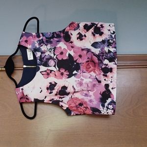 Eliza J floral cropped blouse